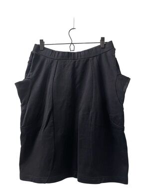 Adidas Y-3 Yoshi Yamamoto Black Cotton Midi Skirt